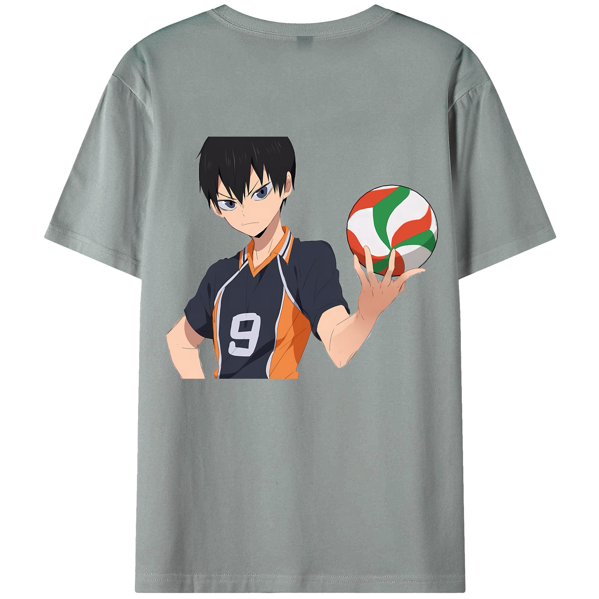 （画像用） ハイキュー!! Haikyu!! 綿100％ メンズ半袖Tシャツ（バックプリント） 通気性